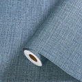 Blue Peel and Stick Wallpaper Linen Contact Paper by Akywall