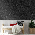 CHIHUT Glitter Black Wallpaper 15.7''x100'' Peel and Stick Wallpaper Self - Image 2
