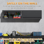 Metal Garage Wall Cabinet with Up-Flip Door, Wall-Mounted Steel Storage Cabinet - Image 7