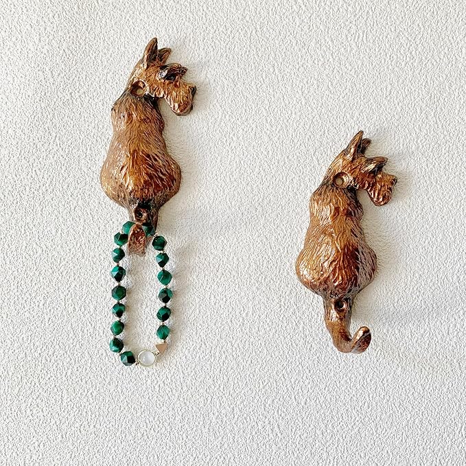 2 Pack Decorative Wall Hooks, Vintage Dog Shaped Metal Wall Hook - Image 5