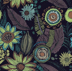Vintage Boho Wallpaper Peel and Stick, Gothic Floral Contact Paper, Retro by Laatse