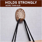 Indian Shelf 6 Lb- 3 Pieces Decorative Wood Adhesive Wall Hooks–Boho Peel and - Image 6