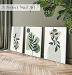 Induslyfe Large Framed Boho Canvas Wall Art Set of 3, Mid Century Modern room - Image 3