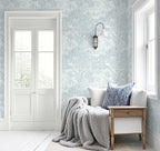 Heroad Peel and Stick Wallpaper Blue and White Vintage Forest Animals Floral - Image 4