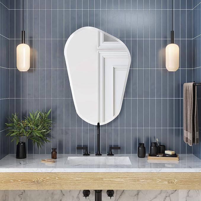 Better Bevel 24" x 36" Frameless Asymmetrical-Shaped Novelty Mirror | 1" - Image 2