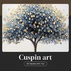 Framed Square Tree of Life Wall Art, Minimalist Elegant Luxury Abstract Tree - Image 7