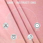 LEMOMO Pink Blackout Curtains/52 x 45 Inch Length Kids Curtains/Set of 2 Panels - Image 4