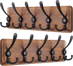 SKOLOO Rustic Wall Mounted Coat Rack: 16" Stud Spacing, Pine Real Wood Plank by SKOLOO