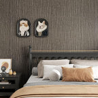 VEELIKE Truffle Brown Grasscloth Wallpaper Peel and Stick Grass Cloth Vinyl - Image 4