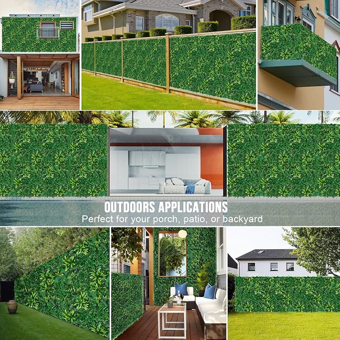 Grooy Artificial Boxwood Panels, Privacy Hedge Fence Screen - Image 7