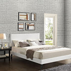 Gray Wallpaper Peel and Stick 15.75x196.85inch Contact Paper Grasscloth - Image 3