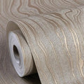Gold Khaki Wood Peel and Stick Wallpaper Stripe, 20.8" x 118", Self-Adhesive by Unknown