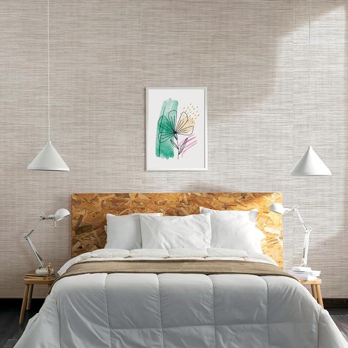 Ansehan Grasscloth Textured Wallcovering W1311 Oxford, Non Prepasted Natural - Image 3