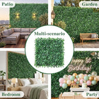 CEWOR 10"x10" Artificial Grass Wall Panels, UV Resistant & Anti-Fade Greenery - Image 7