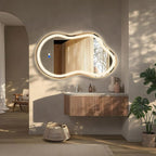 Dorlicecass Irregular Led Bathroom Mirror- Gold 20"x36" Single Piece Vanity - Image 4