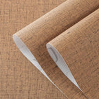 Brown Contact Paper Textured Beige Grasscloth Wallpaper Peel and Stick - Image 7