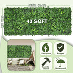 Artificial Green Boxwood Grass Wall Roll: 48"x128" UV Protected Ivy Privacy - Image 2