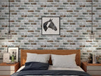Guvana 17.3"×197" Brick Peel and Stick Wallpaper Red/Blue/Grey Brick Contact - Image 5