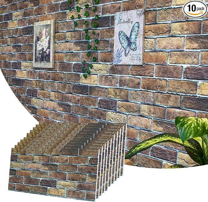 Dundee Deco 3D Wall Panels Faux Brick by DundeeDeco
