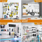 Peg Board, 4 Pack White Peg Board Panels, 50lbs Load Capacity Each, Pegboard - Image 5