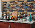 FLFK Faux Wood Bricks Wallpaper Peel and Stick Wood Grain Wall Paper - Image 4