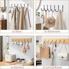 10 Pack Wall Hooks，Metal Hooks Hold up to 45 Lbs，Hooks Wall Mount - Image 4
