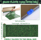 Kochorie 54 Inch x 100 Ft Grass Plastic Table Cloth Roll Disposable Waterproof - Image 2
