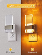 L LOHAS LED Night Light, Amber Night Lights Plug Into Wall, Dusk-to-Dawn Sensor - Image 2