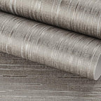 FunStick Taupe Grasscloth Peel and Stick Wallpaper Textured Grass Cloth by FunStick
