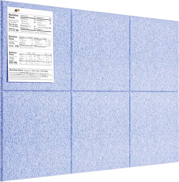 MaxGear Large Cork Board for Wall 36" x 24", Light Blue Bulletin Board by MaxGear