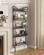 UMDONX Behind The Door Bathroom Shelf Narrow 5-Tier, Space-Saving Slim Storage - Image 5