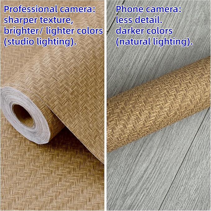 Haimin Fabric Wallpaper Textured Contact Paper Grasscloth Peel and Stick Faux - Image 4