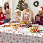 Kochorie 100 Ft x 54 Inch Red Snowflake Tablecloth Roll - Image 7