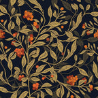 Extra Long Dark Floral Peel and Stick Wallpaper by VOLEAARWALLPAPER
