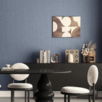 Haimin Fabric Wallpaper Textured Contact Paper Navy Blue Peel and Stick Faux - Image 6