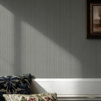 YXTII 20.8" x 393.7" Gray Grasscloth Peel and Stick Wallpaper, Textured - Image 4