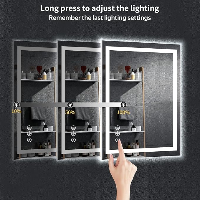 24"x32" LED Bathroom Mirror - Image 6