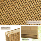 LazBlinds No Tools No Drill Cordless Bamboo Roman Shades, Custom Light - Image 2