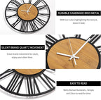 1st owned Wall Clocks for Living Room Decor, Round Silent Non Ticking, Modern - Image 2