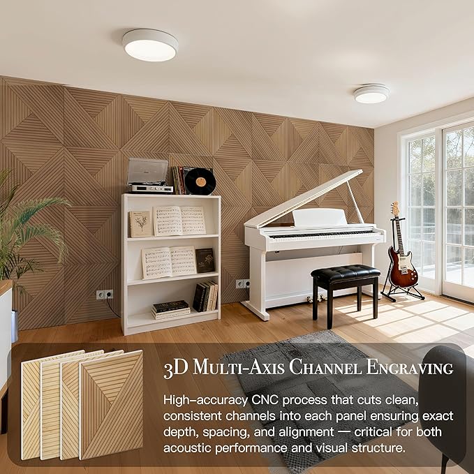 Soon Global Acoustical Wall Panels, 6-Piece 23.62 X 23.62 Inches Art Acoustic - Image 7