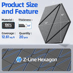 20 Pack Acoustic Panels with Self-Adhesive 12"X10"X0.4" Sound Proof Foam Panels - Image 6