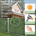 Artificial Boxwood Backdrop Roll: 40"x120" UV-Anti Greenery Faux Grass Hedge - Image 4