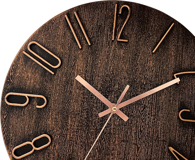 AIRUIFU Wall Clock 12 Inch Non-Ticking Silent Battery Operated Round Wall Clock - Image 4