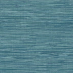 NuWallpaper Steel Blue Grassweave Peel & Stick Wallpaper by NuWallpaper