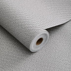 Haimin Fabric Wallpaper Textured Contact Paper Gray Grasscloth Wallpaper Peel by HaiminHomeDecorWallpaper