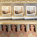 FENNIO Vanity Mirror with Lights 14x12 Inch - Image 2