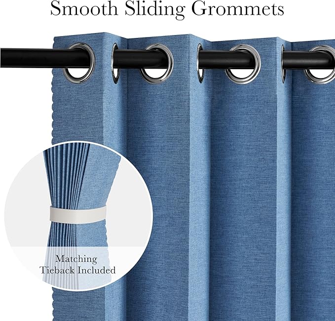 RYB HOME Accordion Style Room Divider Curtain-100% Blackout Folding Accordion - Image 3