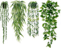 Sggvecsy Fake Hanging Plants 4 Pack Artificial Hanging Plants Fake Potted by Sggvecsy
