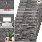 Tinlade 30 Pcs 28.81 Sq ft 3D Wall Panels Peel and Stick Foam Brick Wallpaper by Tinlade