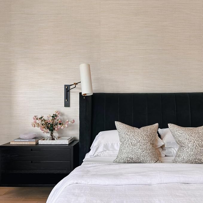 Ansehan Grasscloth Textured Wallcovering W1310 Oxford, Non Prepasted Natural - Image 4